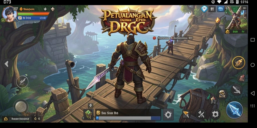 Screenshot D73 menampilkan aksi pertarungan yang mendebarkan di dunia RPG.
