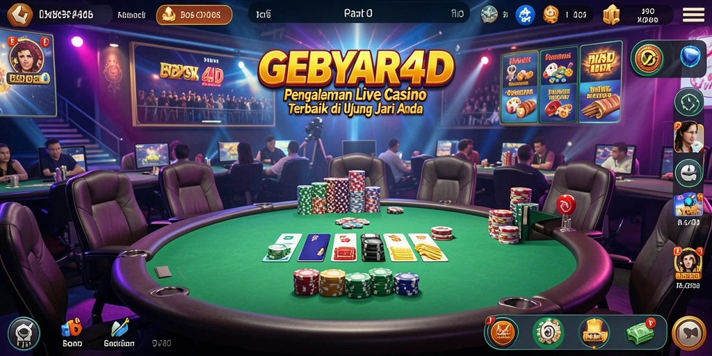 Tampilan menarik dari gameplay Live Casino GEBYAR4D yang memukau.