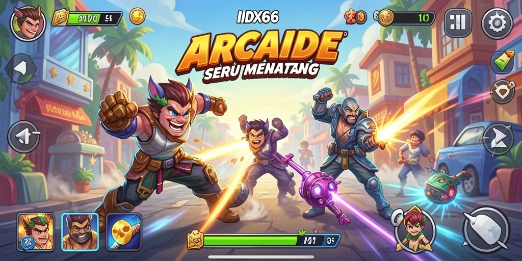 Tampilan gameplay IDX66 yang menarik dan penuh warna.