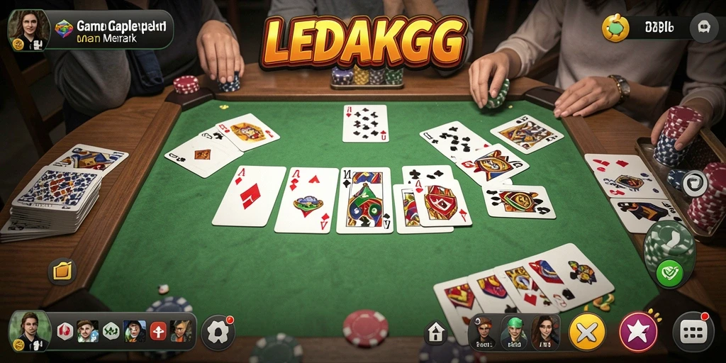 Gameplay seru LEDAKGG yang menampilkan momen mendebarkan Gaple.