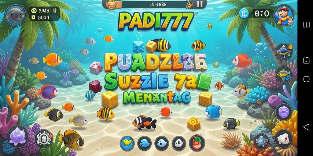 Screenshot utama menunjukkan gameplay PADI777 yang menarik dan penuh tantangan puzzle.