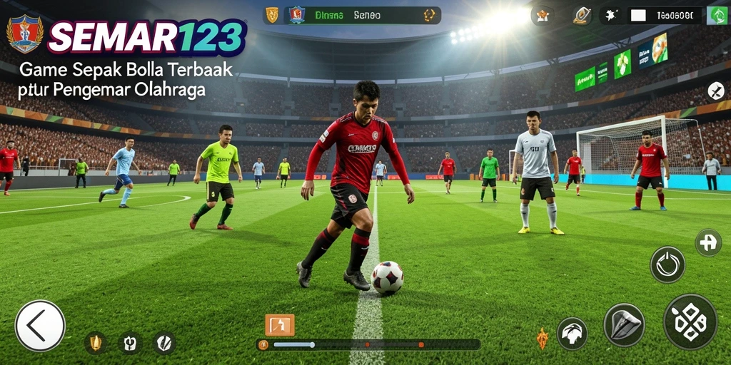 Tangkapan layar gameplay <strong>SEMAR123</strong> menampilkan aksi seru dalam pertandingan sepak bola.