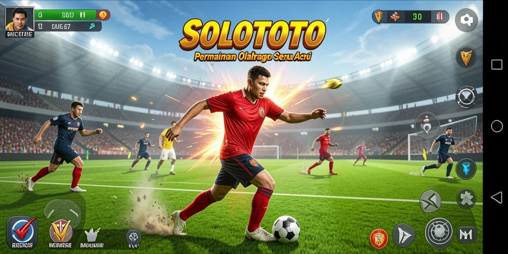 Tampilan gameplay Seru dalam SOLOTOTO yang penuh aksi olahraga.