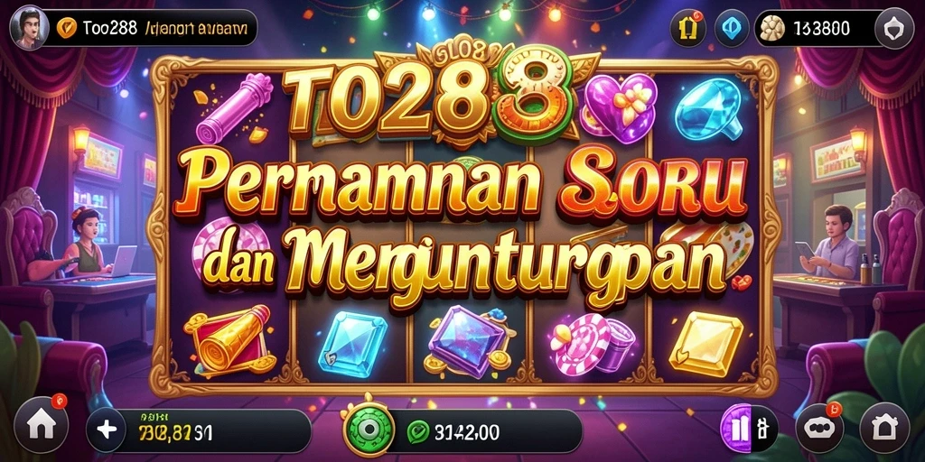 Tampilan utama gameplay TO288 dengan gulungan slot yang berputar.